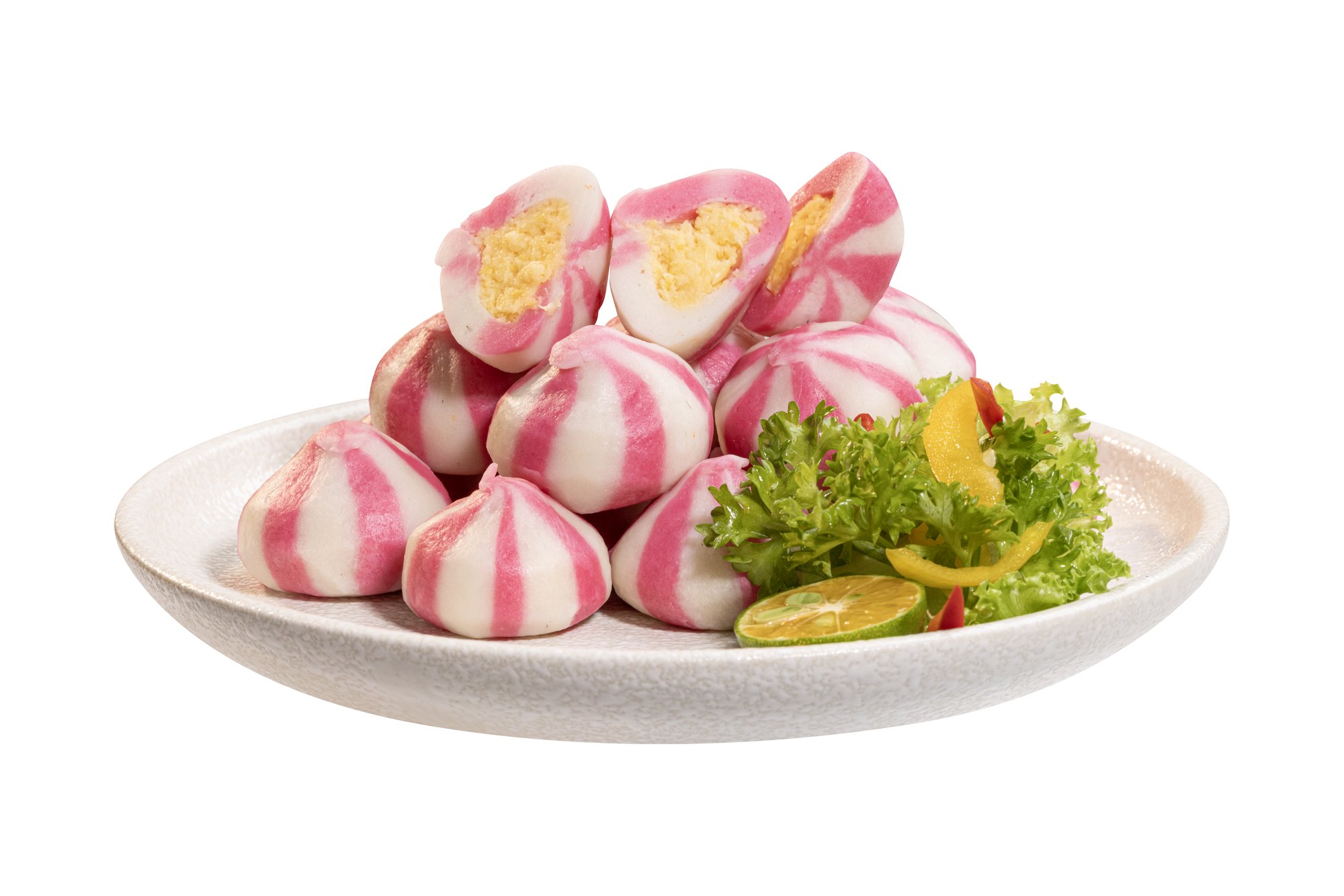 Fish Ball with Cheese and Salted Egg Yolk Filling